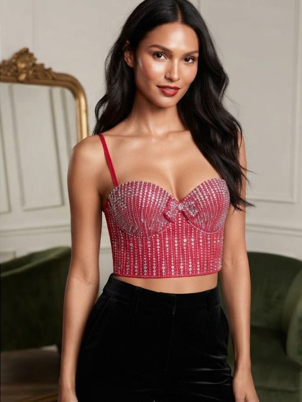 VS DREAM ANGELS Lightly-Lined Embellished Bow Bustier‎ XLarge